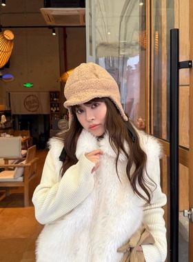 3ts法式高级感假两件环保皮草仿貂毛小众针织拼接毛毛加厚外套女