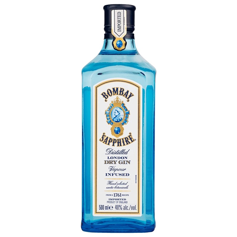 孟买蓝宝石(Bombay)洋酒 英国杜松子酒蓝宝石金酒750ML特调调酒