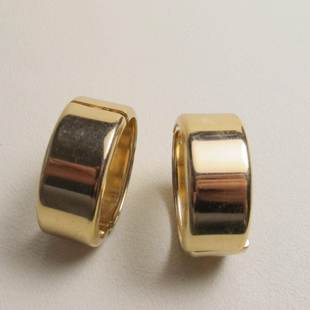 Jessie 弹簧扣金色宽面圆环耳夹 宽环 维琴察 Napier