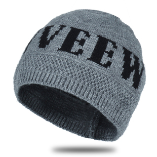 单层帽子宽松冬针织帽男士毛线帽保暖包头帽大头围冷帽休闲瓜皮帽