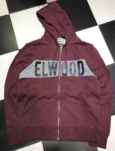 澳单新款elwood简约开衫连帽卫衣基础款休闲外套抓绒水洗运动上衣