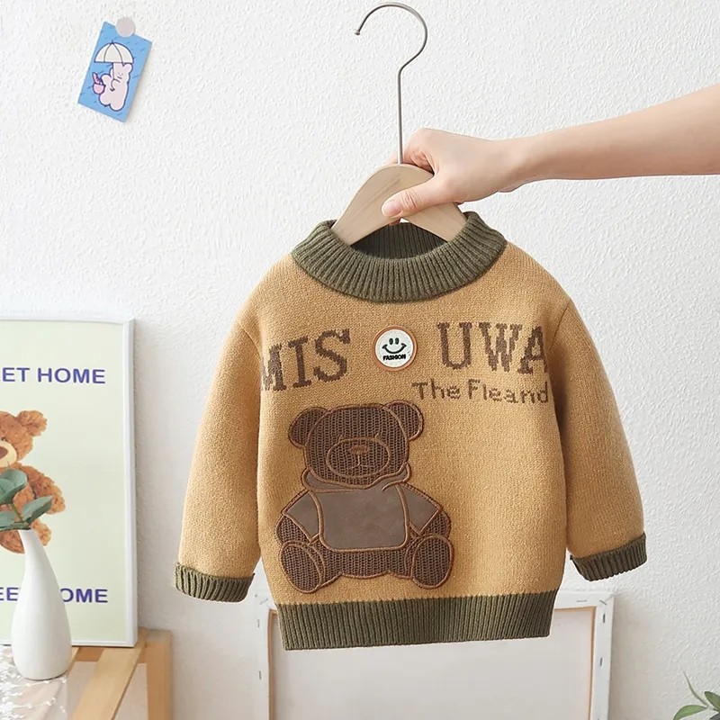 一体羊羔绒小童毛衣加绒加厚针织打底衫套头圆领保暖衣男童冬装,童装/婴儿装/亲子装,毛衣/针织衫,淘宝优惠券,粉丝福利购,淘宝优惠卷