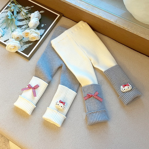 婴儿打底裤秋冬加厚女宝宝裤子