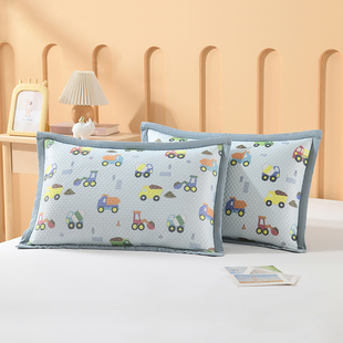 夏季 儿童冰丝枕套学生乳胶卡通枕头巾幼儿园宝宝凉爽枕芯套30x50