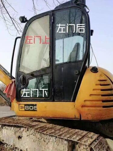 杰西博JCB8056挖机玻璃前挡风上下门后侧档右推拉窗钢化玻璃