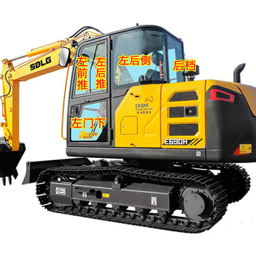 临工E675H 690挖掘机玻璃前档风驾驶室车门推拉窗后侧弯后档天窗