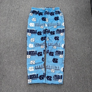 外贸      秋冬球队珊瑚绒家居长裤男士保暖柔软睡裤大学联盟