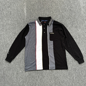 翻领长袖 外贸 邓禄普刺绣爸爸款 polo纽扣衫 卫衣 春秋男士