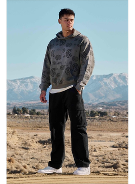 微瑕    YOUNGLA连帽卫衣男士运动健身毛圈套头纯棉上衣