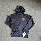 休闲宽松NFL帽衫 外贸 球队秋冬加绒拉链外套男士