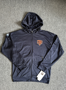 外贸     球队秋冬加绒拉链外套男士休闲宽松NFL帽衫