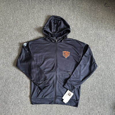 外贸     球队秋冬加绒拉链外套男士休闲宽松NFL帽衫