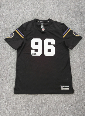 外贸    夏季网眼速干V领短袖NFL球队健身运动宽松训练服