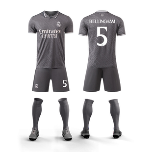 2425皇马二客姆巴佩贝林厄姆球衣定制足球服套装男儿童比赛队服装