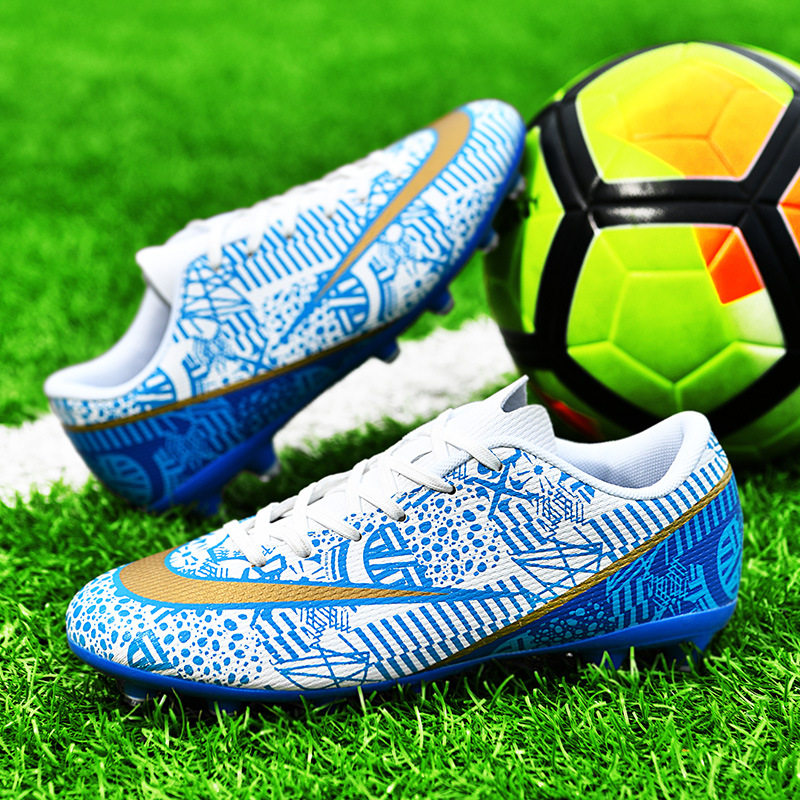 新款足球鞋男款长钉碎钉青少年中小学比赛训练鞋透气运动球鞋