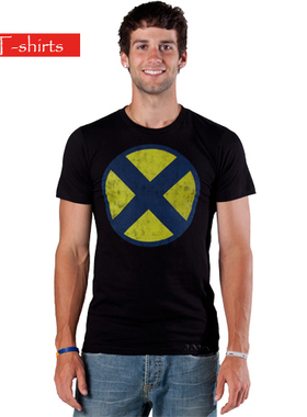 80s T恤世界 超级英雄之X战警 X-Men 短袖T恤黑色 纯棉 男款男装