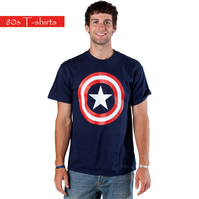 80s T恤世界 超级英雄之美国队长 Captain America 短袖T恤 男款