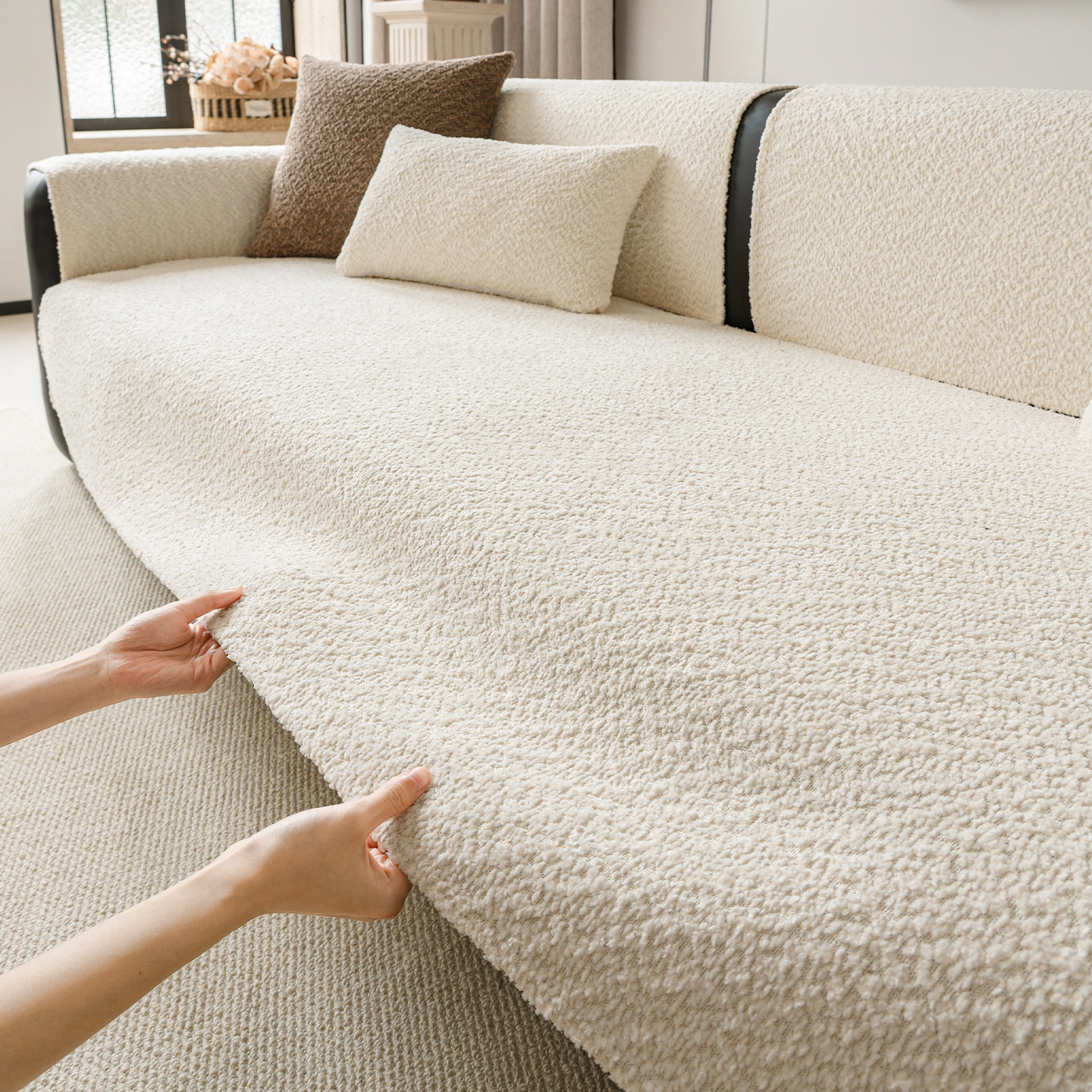 氛围感沙发垫三位一贵妃全套四季通用雪尼尔新款轻奢高级感客厅冬,居家布艺,沙发垫,淘宝优惠券,粉丝福利购,淘宝优惠卷