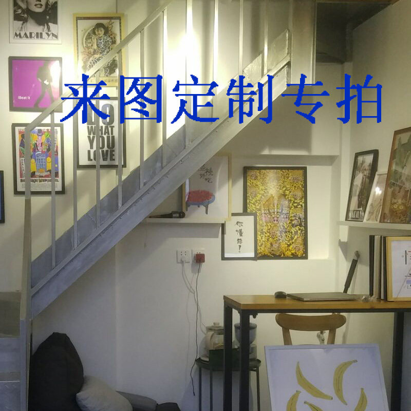 实木相框免打孔装饰画定制