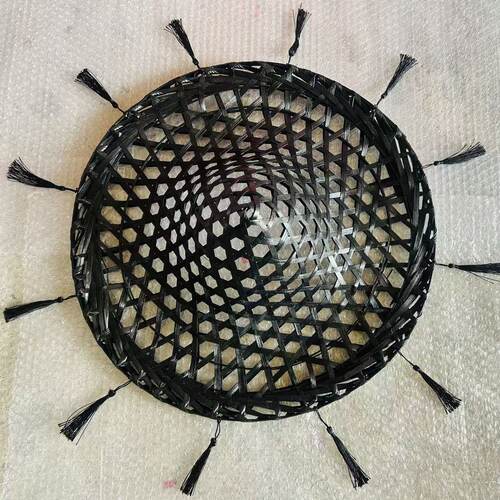 成人跳舞斗笠帽子广场舞成人黑色民族舞演出道具红色竹编舞蹈斗笠