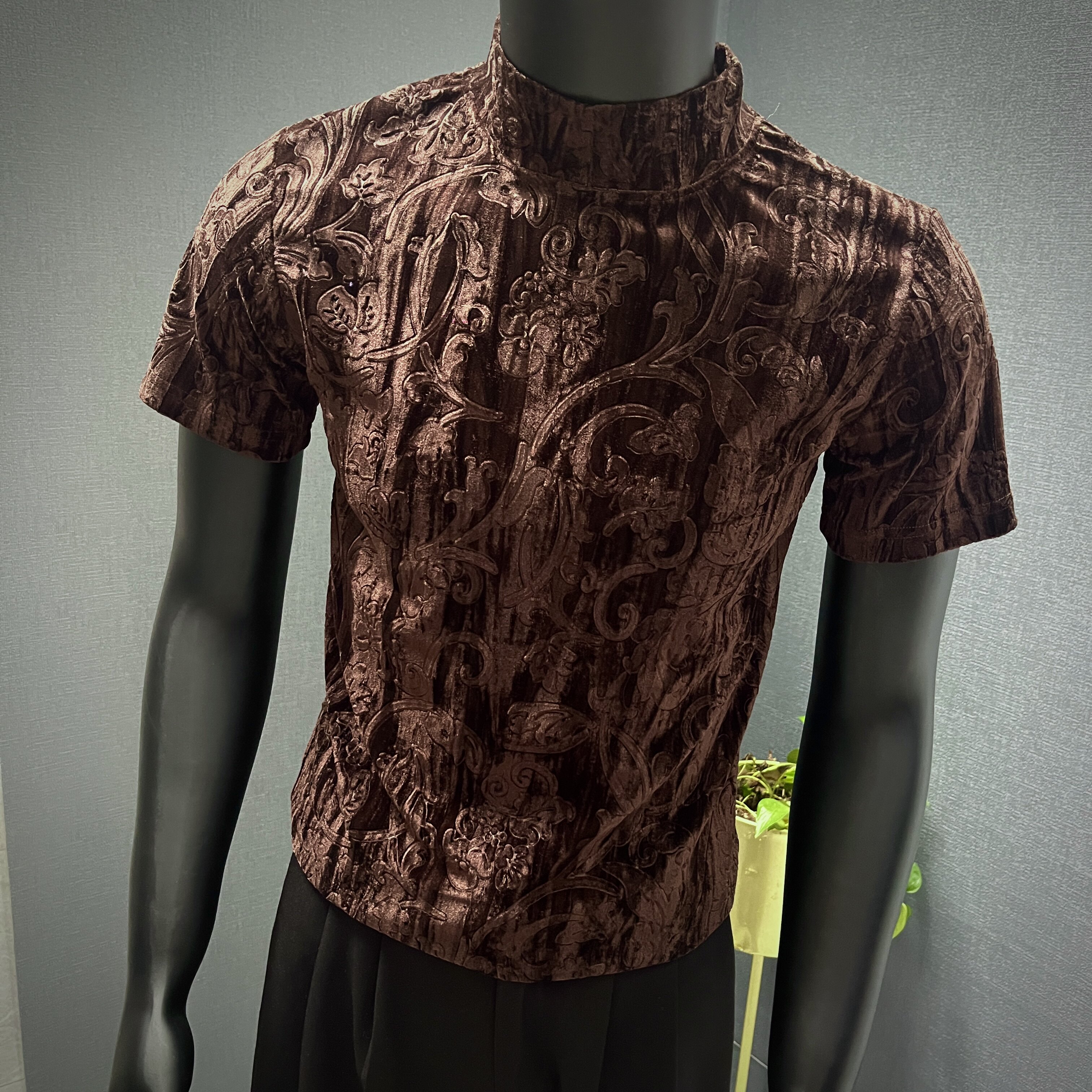 春夏新款男士打底衫~印花半高领T恤~419-T2602-P38，男装T恤，星座419（原A233）