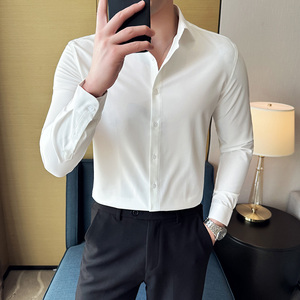 陈伟霆同款衬衫M2027男士四季长袖衬衫高级感潮流衬衣419-M2027图片