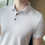 Polo衫纯棉男短袖t恤夏季纯色潮流休闲新款英伦POLO外穿PH02-P50，男装Polo衫，星座419（原A233）