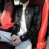 2025春夏新款男个性时尚防晒衣夜店发型师薄夹克外套A233-A77-P60，男装防晒衣，星座419（原A233）