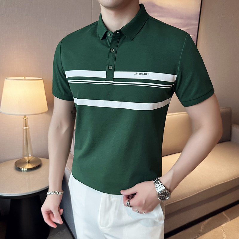 英伦风~春夏男士撞色翻领T恤夏季短袖潮男休闲POLO衫Y586-P55,男装Polo衫,星座419（原A233）