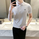 Polo衫纯棉男短袖t恤夏季纯色潮流休闲新款英伦POLO外穿PH613-P50，男装Polo衫，星座419（原A233）