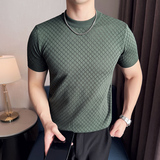 春夏男士针织衫针织短袖T恤圆领针织短袖打底衫A233-B3007-P60，男装T恤，星座419（原A233）