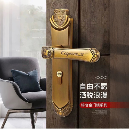 欧式门锁室内门锁 卧室门锁 通用型家用实木静音房间门锁具套装门
