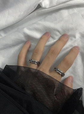 欧美ins复古嘻哈原宿刀片戒指