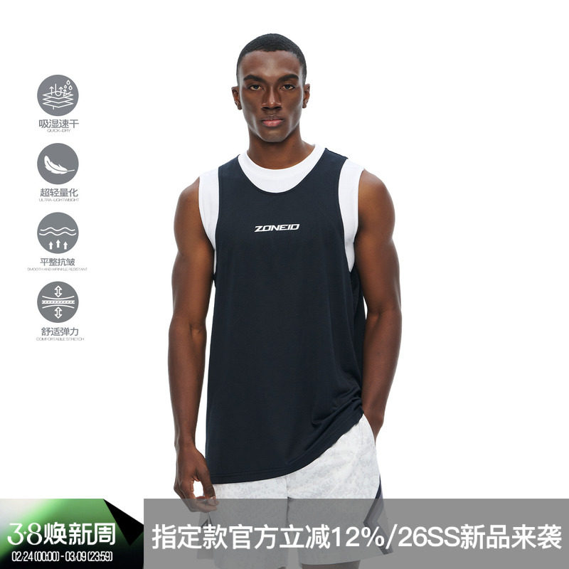 ZONEiD【阳离子】针织运动背心26春夏新款轻量化速干窄肩训练服