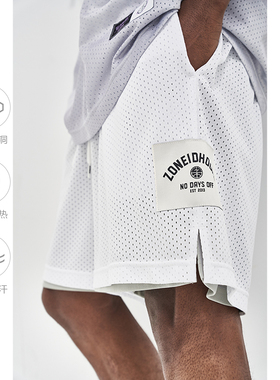 ZONEiD 运动短裤男速干排汗透气宽松训练美式篮球五分网眼球裤