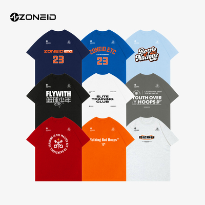 zoneid定制训练超轻印花篮球t恤