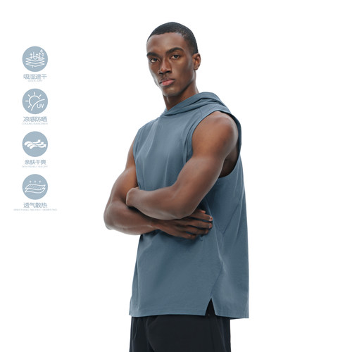 ZONEiD【风洞微孔】针织运动连帽背心26春夏新款速干凉感防晒帽衫