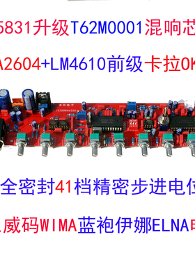 M65831T62M0001前极LM4610+OPA2604AD827混响威码WIMA伊娜ELNA板