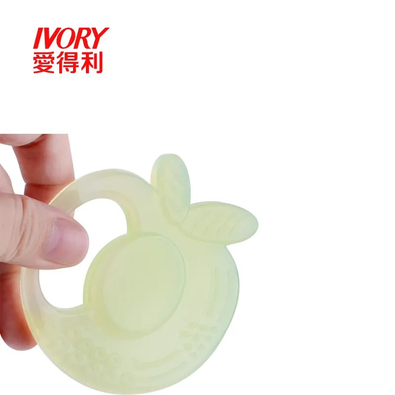 爱得利全硅胶牙胶婴儿磨牙棒新生儿宝宝咬咬磨牙器玩具三个月以上