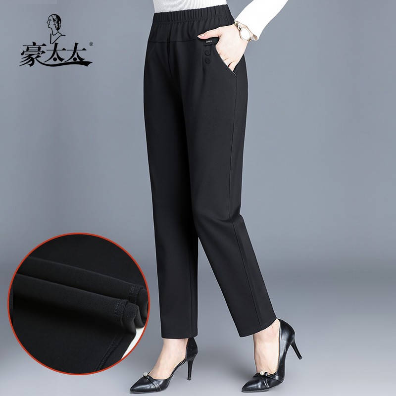 Middle and old age Panties Spring and autumn season mom trousers leisure time Exorcism grandma Autumn and winter Add poil black Straight trousersin the Women's clothing/Boutique , Middle-aged women  category - from Buy2taobao.com to provide professional Taobao agent buy service