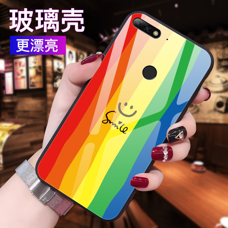 华为畅享8plus手机壳玻璃保护畅想8软边硬壳畅亨8硅胶套flaal10网红