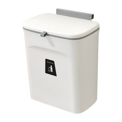 滑盖+掀盖9L壁挂垃圾桶省空间