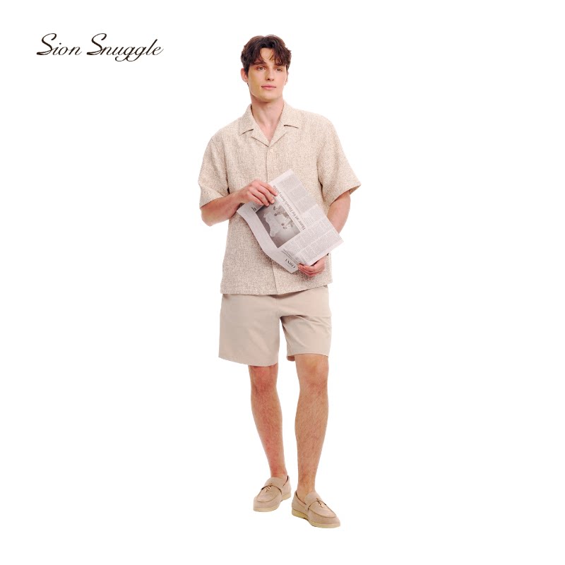 SionSnuggle老钱风肌理感衬衫