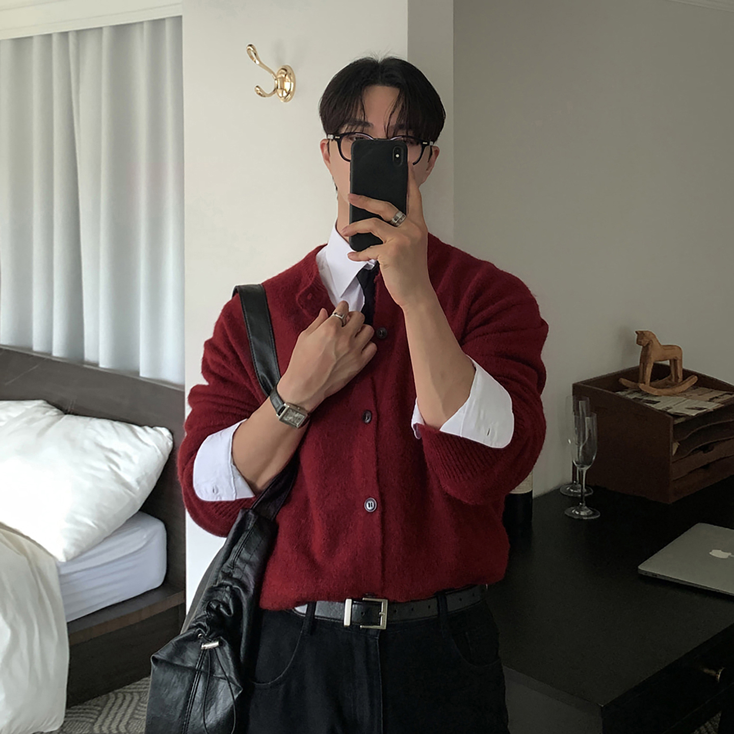 新款男士圆领简约百搭毛衣