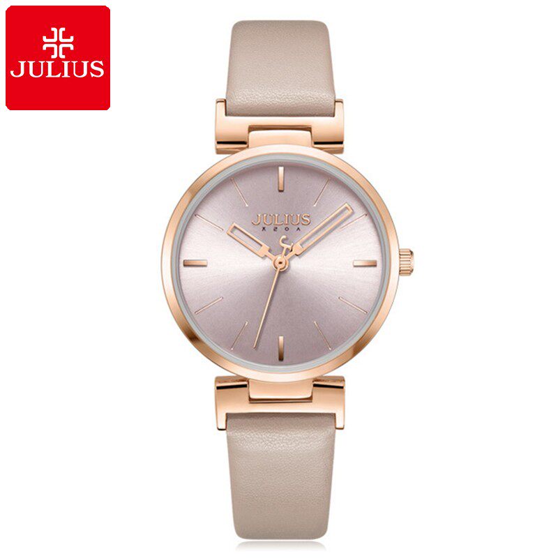 julius聚利时女表小众ins风 简约气质时尚皮带款学生防水石英手表