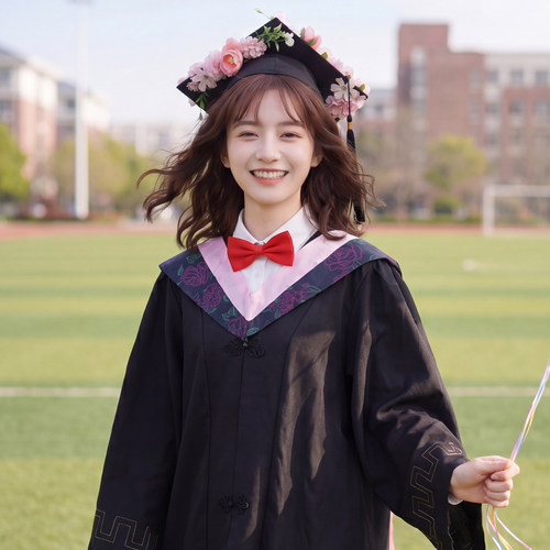 学士服大学生毕业本科工科文理科学位簪花学士帽博士服硕士服男女
