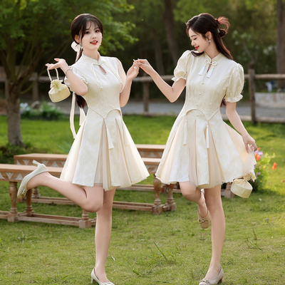 绝美伴娘服短款姐妹裙修身显瘦