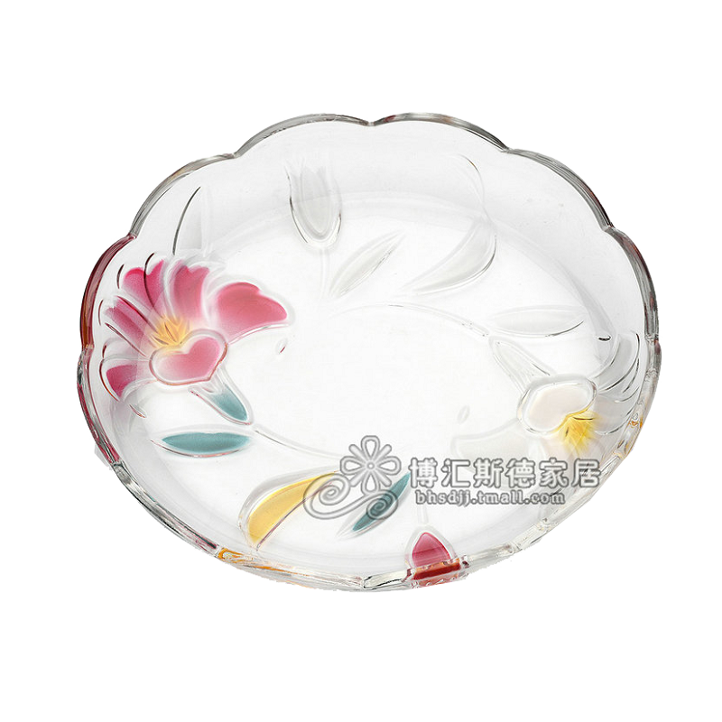 水晶玻璃零食盘收纳盘大号水果盘