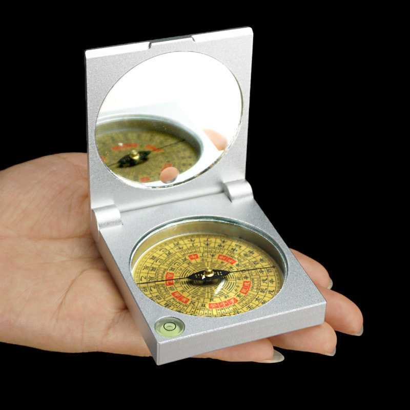 2寸折叠小罗盘专业高精度三合盘随身携带野外便携翻盖迷你罗经仪