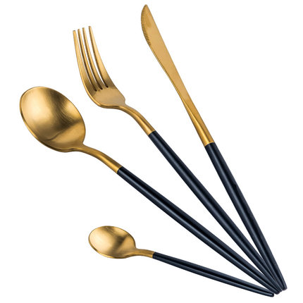 家用304不锈钢刀叉勺西餐餐具套装 网红牛排刀叉勺创意欧式西餐刀